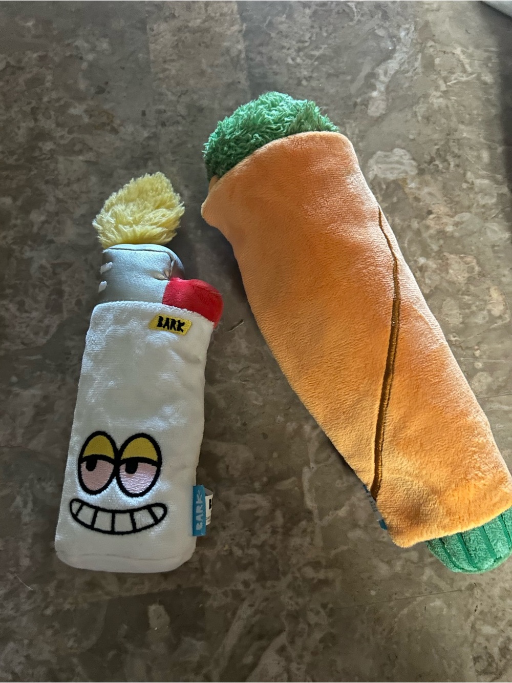 Bark Orange Toy with Green "Blunt Hound" Print
